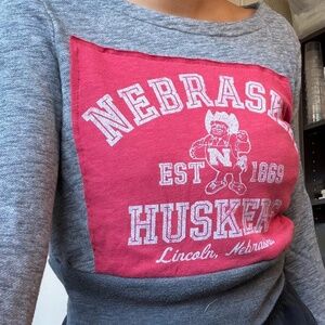 Nebraska Huskers Crop Sweatshirt Vintage XS